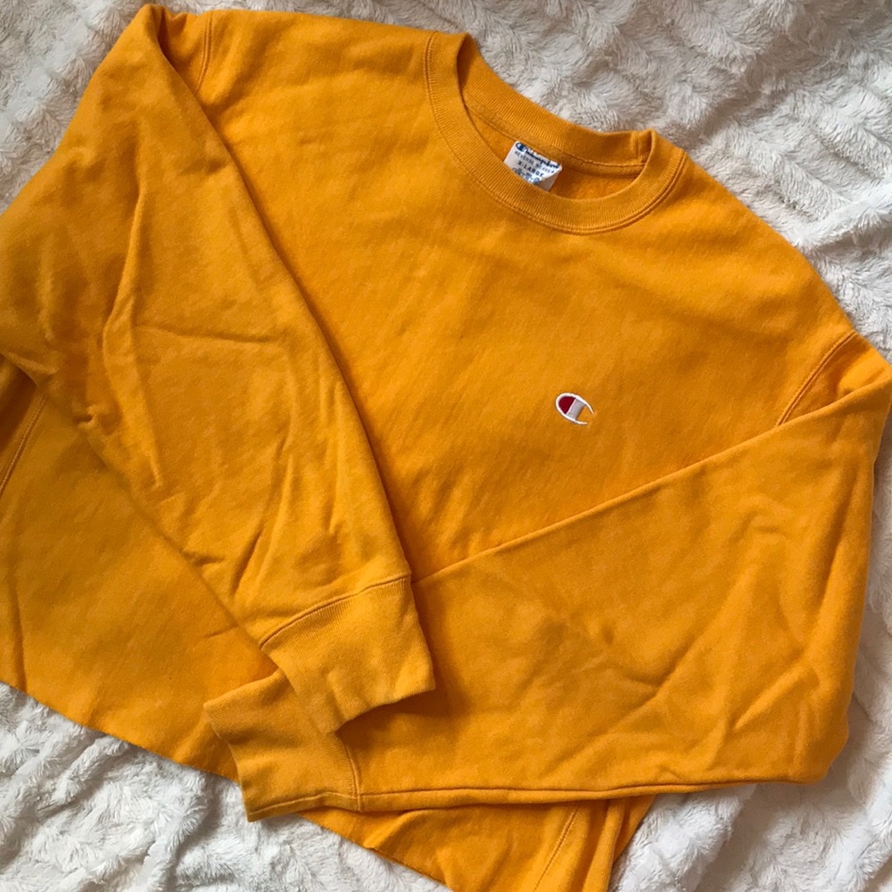 Reverse Weave Cropped Champion Jumper